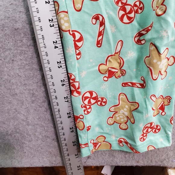 Disney Women Sleepwear 2x Blue Pajama Set Mickey Mouse Cookie All Over Print NWT - Picture 5 of 11